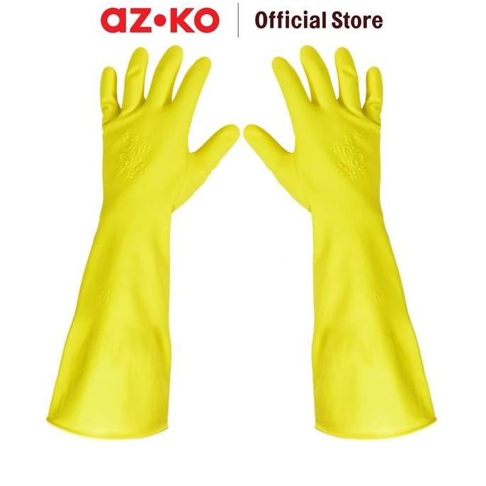 DURAGLOVE SARUNG TANGAN PANJANG LATEX BUTTERFLY UKURAN S KUNING