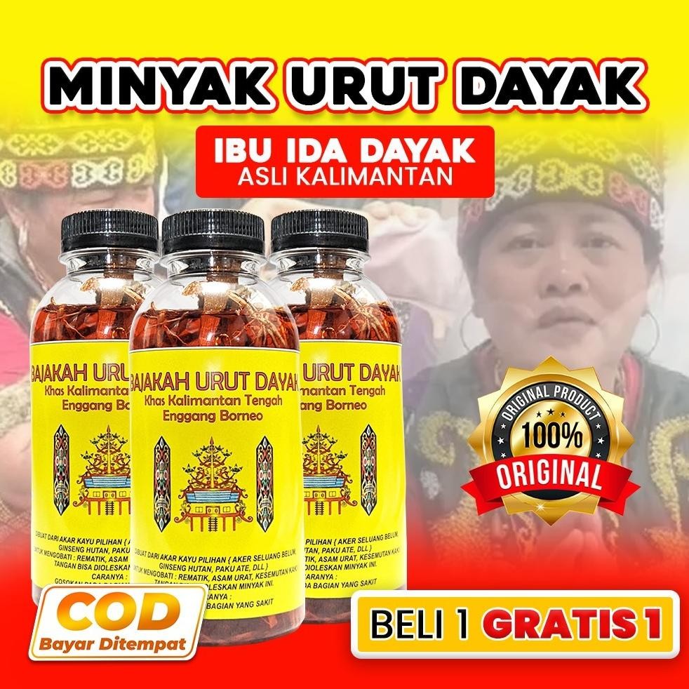 [Minyak Urut Dayak] Ida Herbal Pijat Asli Kalimantan 100% Original + Bonus Teh Bajakah Borneo