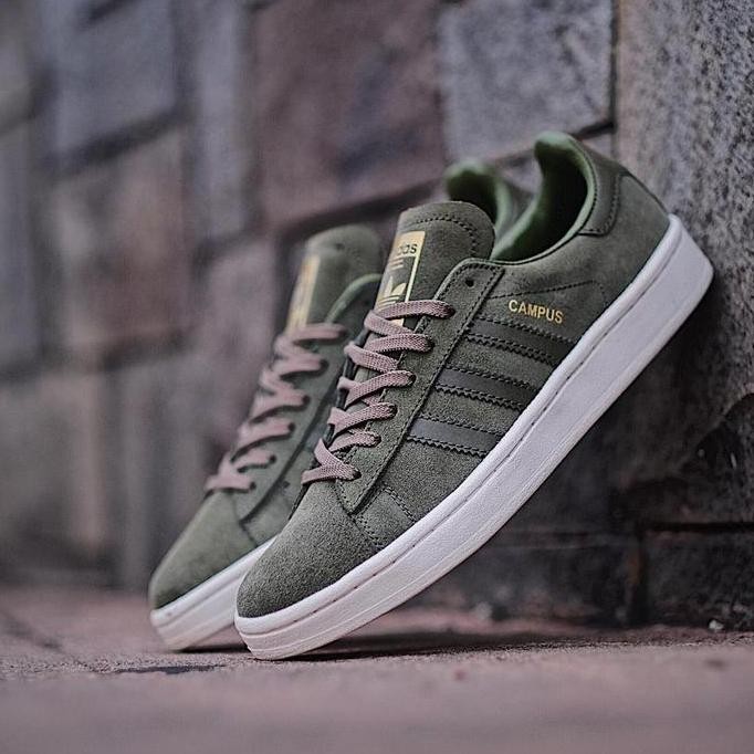 Sepatu Sneakers Casual Original ADIDAS CAMPUS GREEN ORIGINAL