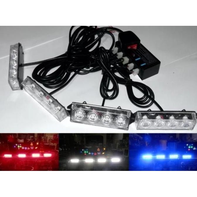 Strobo - Strobo Grill 4D - Lampu Grill mobil strobo - Strobo mobil HARGA SPESIAL