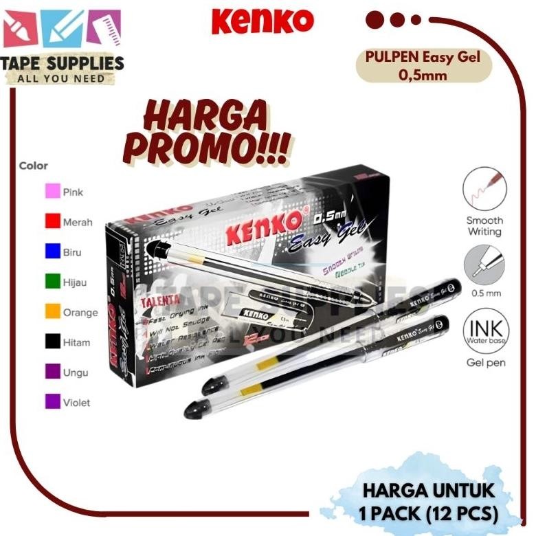 

Fue-K5X20 Pulpen Kenko Easy Gel 0.5 1Lusin (12 Pcs) Rt-342