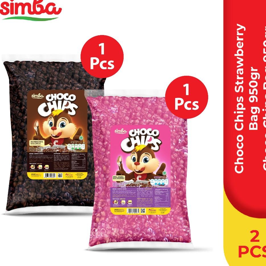 

1 Simba Sereal Choco Chips Bag 950Gr 1 Choco Chips Bag Strawberi 950 Gr