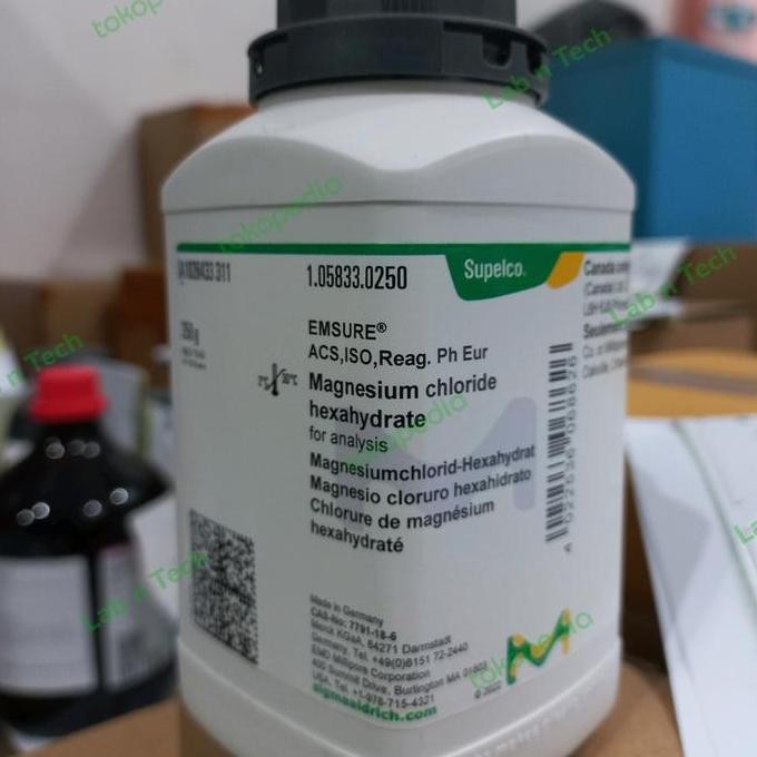 1.05833.0250 MAGNESIUM CHLORIDE PRO ANALISIS 250 G MGCL2 MERCK ORIGINAL DAN TERPERCAYA