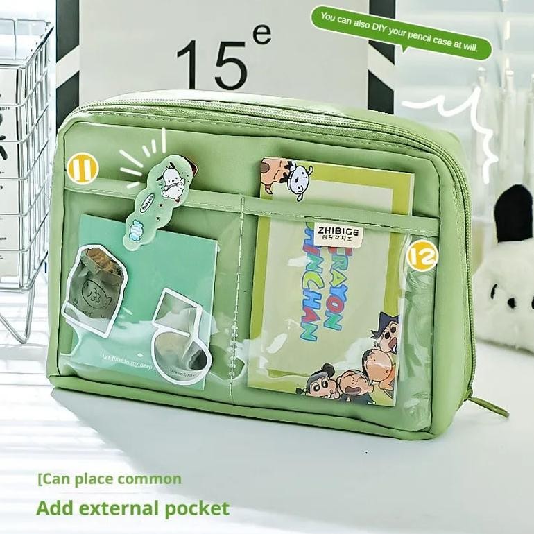 

Salt Transparan Tempat Pensil Berkapasitas Besar / Kotak Alat Tulis Anak Yang Indah / Tas Penyimpanan Kosmetik Anak Perempuan / Sekolah Kotak Kantor Stationary Rd-67