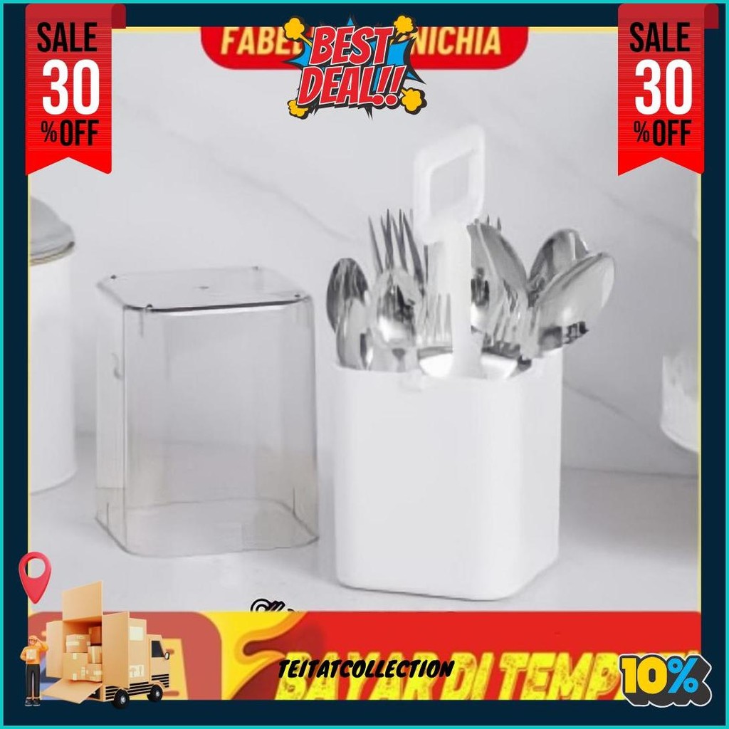 Krischef Tempat Perlatan Makan / Tempat Sendok Tempat Garpu Tempat Sumpit / Utensil Holder With Cove