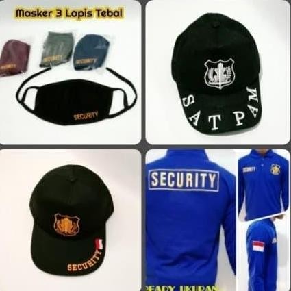 POLO KERAH SECURITY BIRU LENGAN PANJANG - KAOS KERAH SECURITY