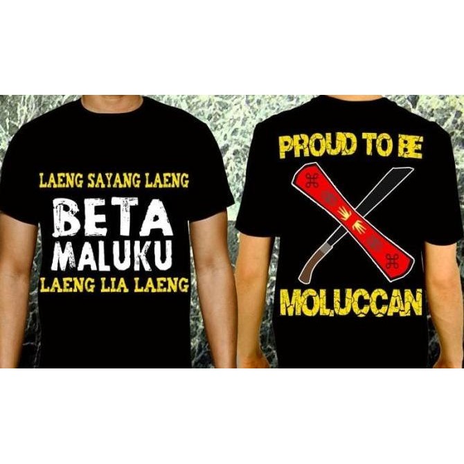 Kaos Ambon / Kaos Maluku / Kaos Daerah / Beta Maluku HITAM