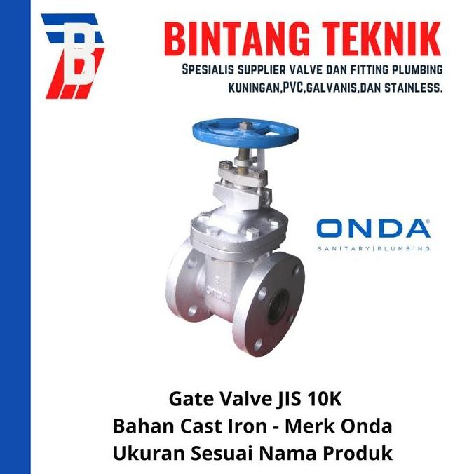 Gate Valve 2" inch Cast Iron Onda JIS 10K
