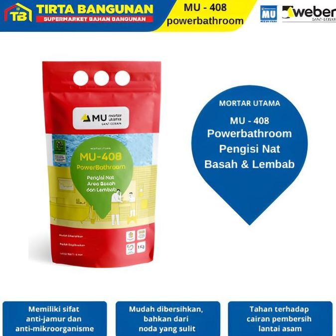 MU 408 POWER BATHROOM PENGISI NAT KERAMIK / GRANITE / SEMEN NAT KAMAR MANDI 1 KG
