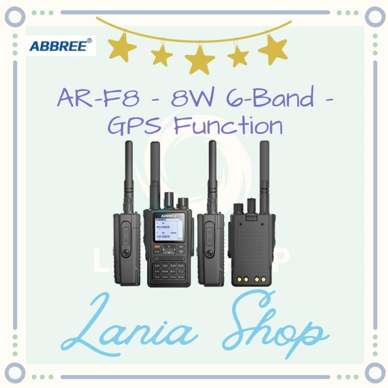 ABBREE AR-F8 - Walkie Talkie 8W Power 6-Band 136-520MHz - GPS Function CO