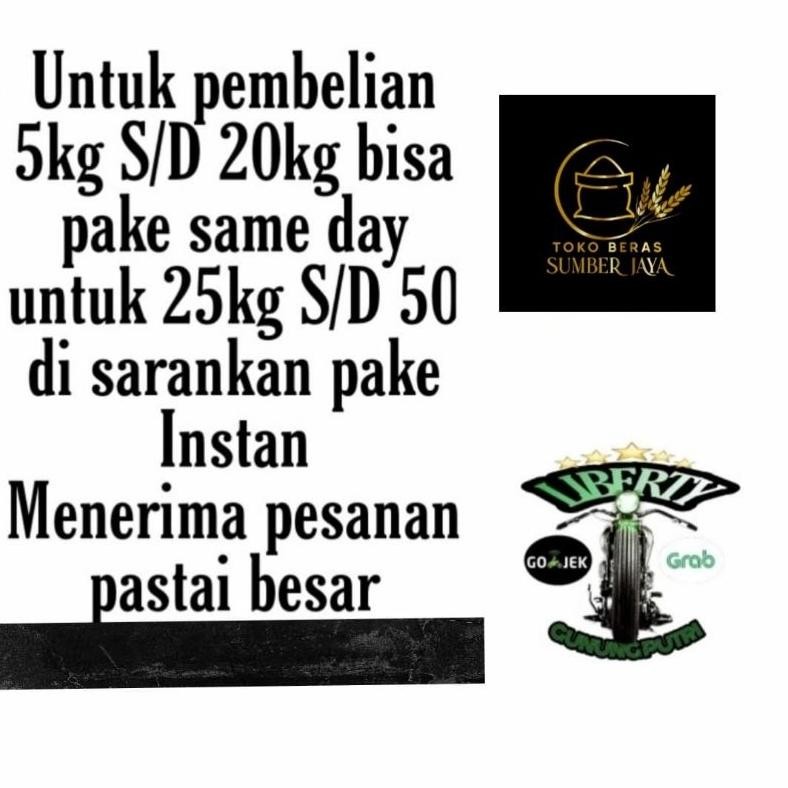 

Beras Slyp Super Cap Bunga 5 Liter / 5Kg / 10Kg / 20Kg / 25Kg