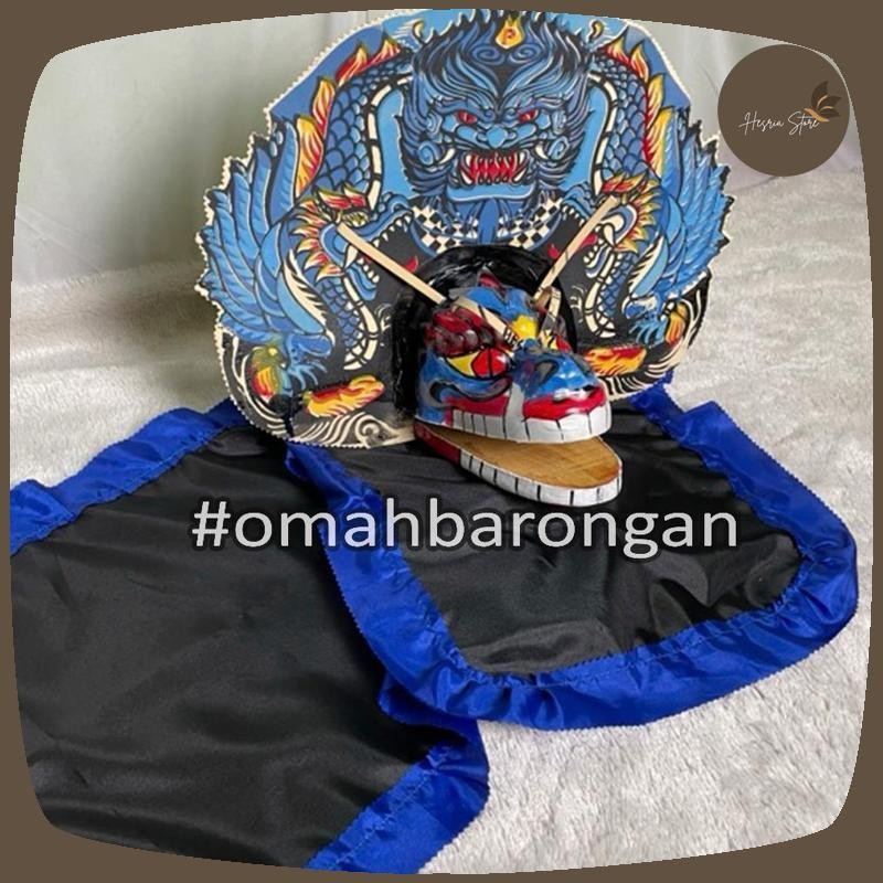 Desain Baru Barongan Devil Biru Spon Ukuran Tanggung Free Kemul Untuk Anak anak Viral Kekinian Terba