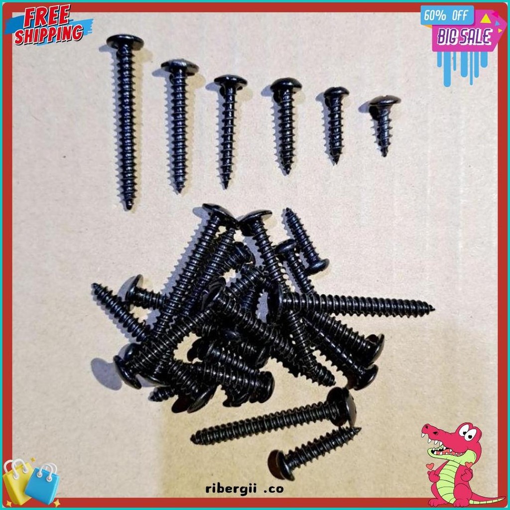 Diskon Up To 70% 10Pcs Baut Sekrup 4Mm Sekrup Speaker / Grill Box Speaker Hitam