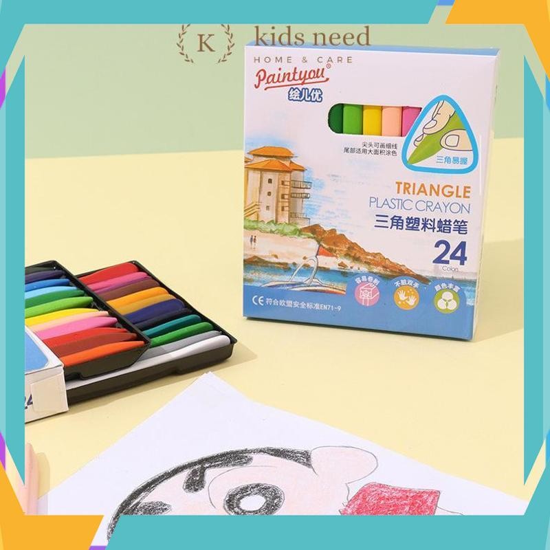 

Termurah Crayon Plastic Set isi 6/12/24 warna / Crayon Triangular Crayon Mewarni Lab Triangle / Crayon Plastik Tinangle Anti Kotor Tangan Non Toxic CZK-09