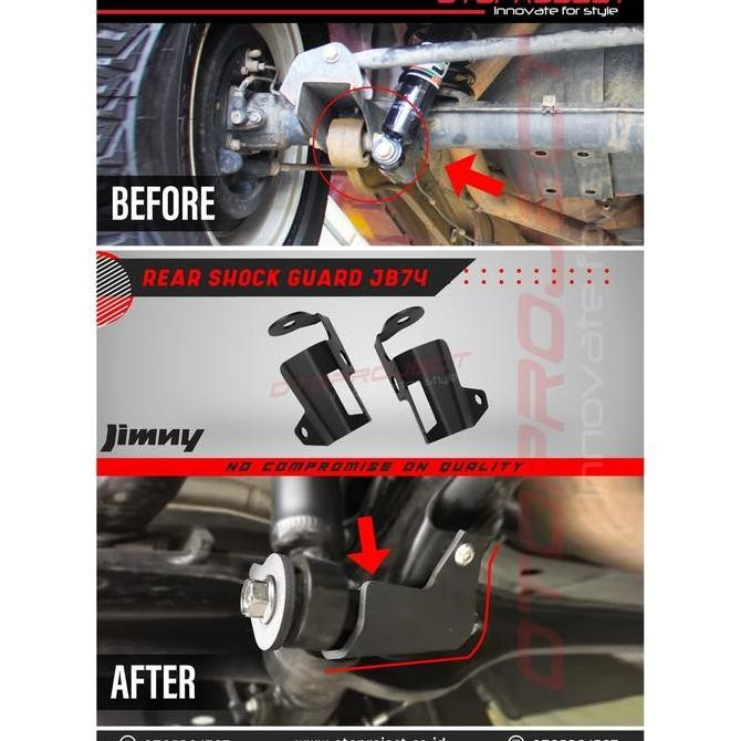 Otoproject - Rear Shock Guard Jimny Jb74 | Pelindung Shock Belakang Jimny JB74 Hardtop