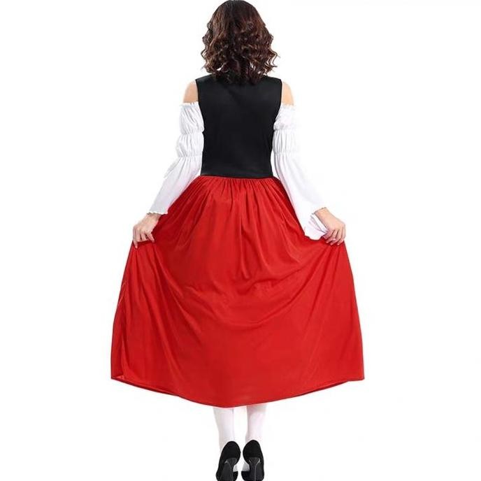 TERLARIS Bavarian Octoberfest Germany Costume Adult Woman Halloween Midi Dress