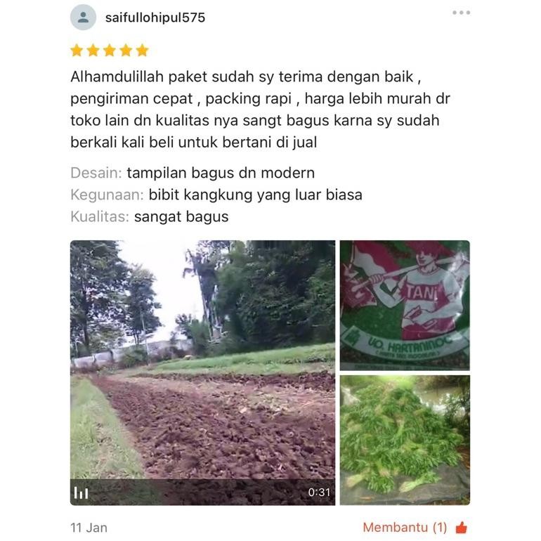 [Adeevathar] Benih Bibit Kangkung Super Cap Tani Ud. Hartanindo 1Kg