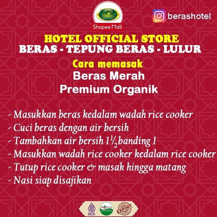 Beras Merah Hotel 5Kg - Beras Merah Organik - Beras Organik Merah -  Beras Hotel Organik Merah - Hot