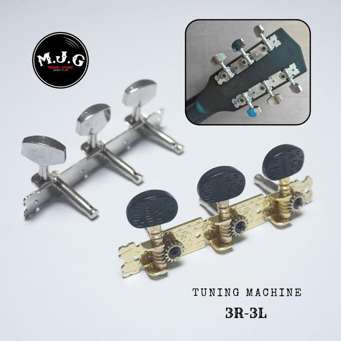 Dryer tuning machine tuner gitar akustik 3R 3L chrome or gold