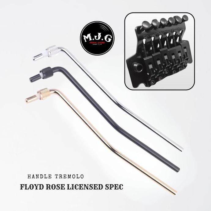 Handdle handle whammy bar gitar elektrik tremolo saddle bridge updown floydrose chrome gold hitam