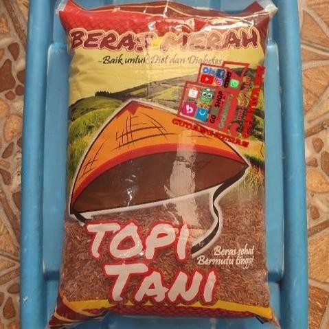 

Beras Merah Cap Topi Tani Pecah Kulit Sosoh Pulen 5Kg Murah