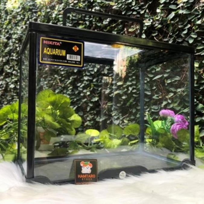 aquarium + tutup aquarium untuk kandang hamster AS