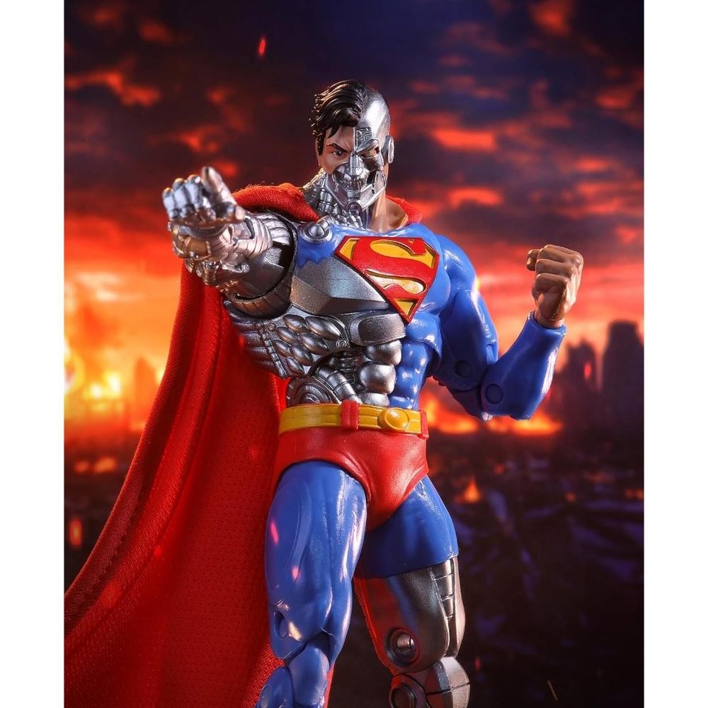 MCFARLANE DC MULTIVERSE CYBORG SUPERMAN (RACHE DER GRNEN LATERNEN) 17,8 CM ACTIONFIGUR SPIELZEUG