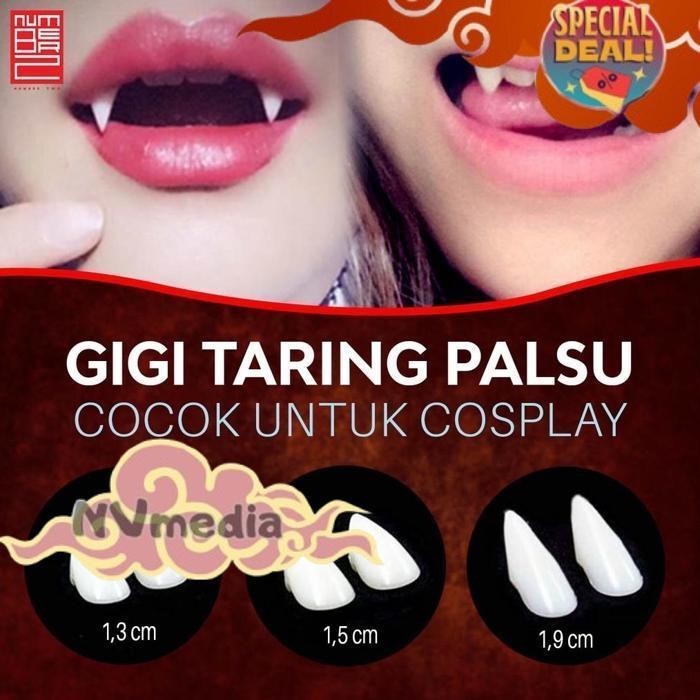 Cod Gigi Taring Palsu Fake Teeth Mainan Vampire Dracula Cosplay Zombie Serigala