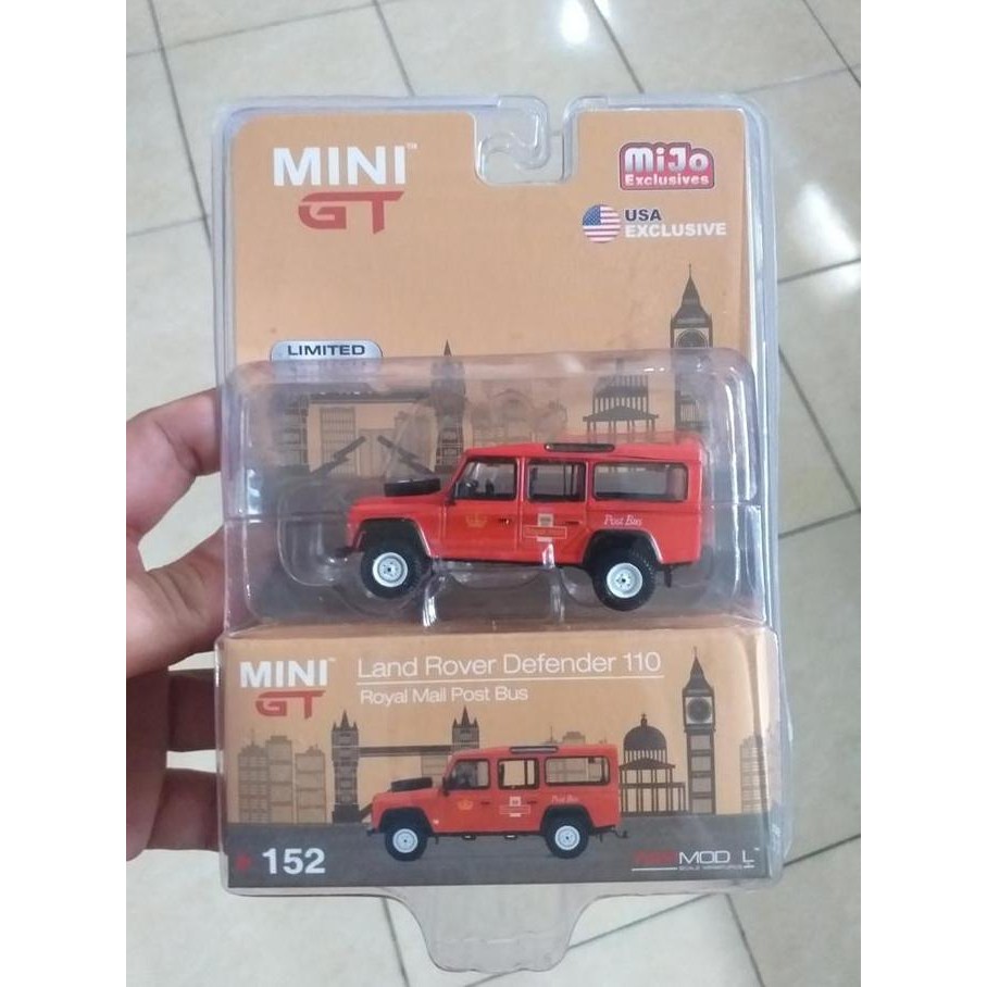 MINI GT 152 MIJO Land Rover Defender 110 UK Royal Mail Post Bus