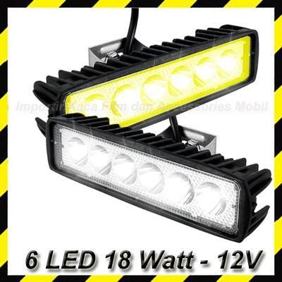 NZG Lampu Foglamp Mobil Fog Lamp Tembak 6 LED Bar Worklight Foglamp Sorot 12V Kotak