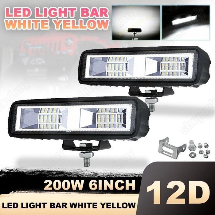 NZG 1PCS Lampu Tembak Sorot 12 mata 50 watt 6000k 12-24v anti panas lampu sorot foglamp motor mobil 