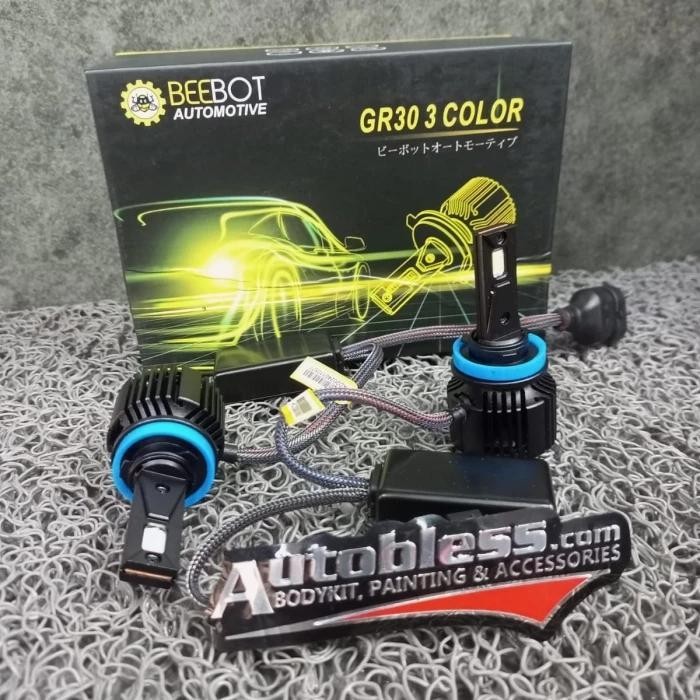 NZG LED Foglamp 3 Warna Beebot GR30 H11. FREE PASANG