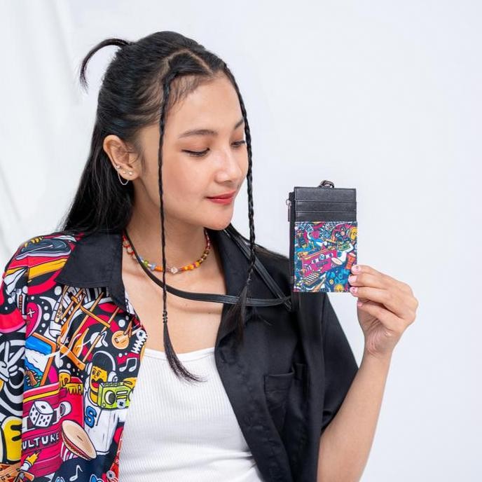 PROMO DISKON - SOVLO ID Card / Tempat ID Card dengan Seleting / ID Card Lanyard - Tali ID Card Kerja