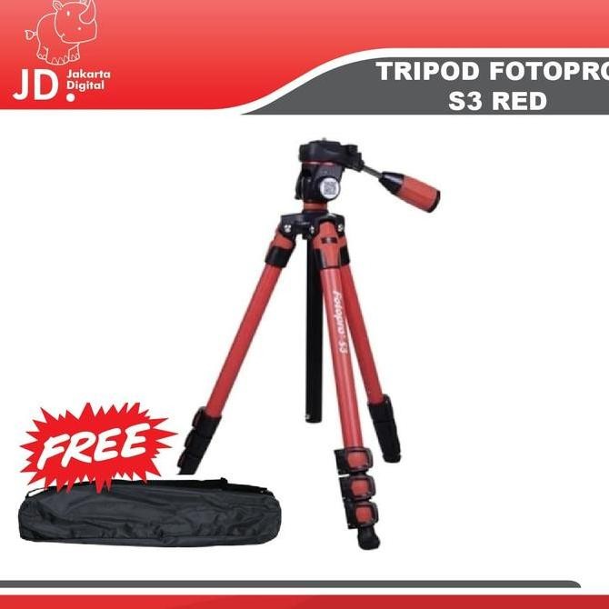 TERMURAH - Tripod Fotopro S RED - Tripod Kamera Fotopro S