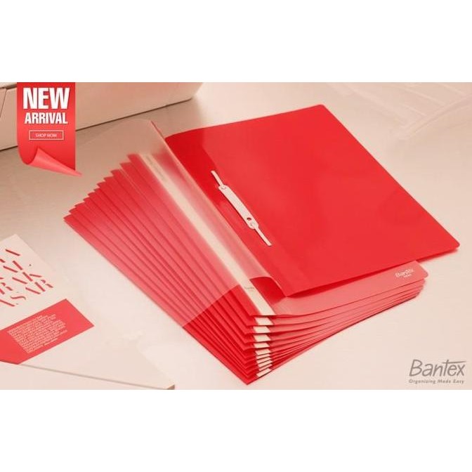 

NEW - 2 pcs Business File Folio Map Plastik Snel Hecter Bantex Red 224 09P