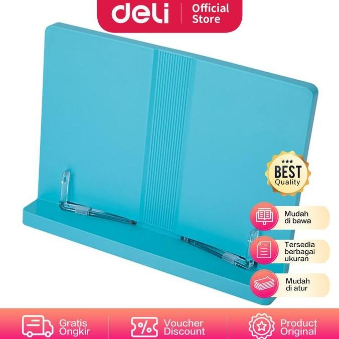 

TERMURAH - Deli Stand Reading / Alat Penahan Buku / Penyangga Buku Dapat Diatur Ketinggian Bahan ABS 700 Desk