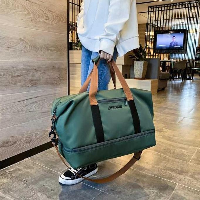 TAS DUFFLE JINJING PRIA WANITA TAS GYM OLAHRAGA TRAVEL BAG TRAVELING
