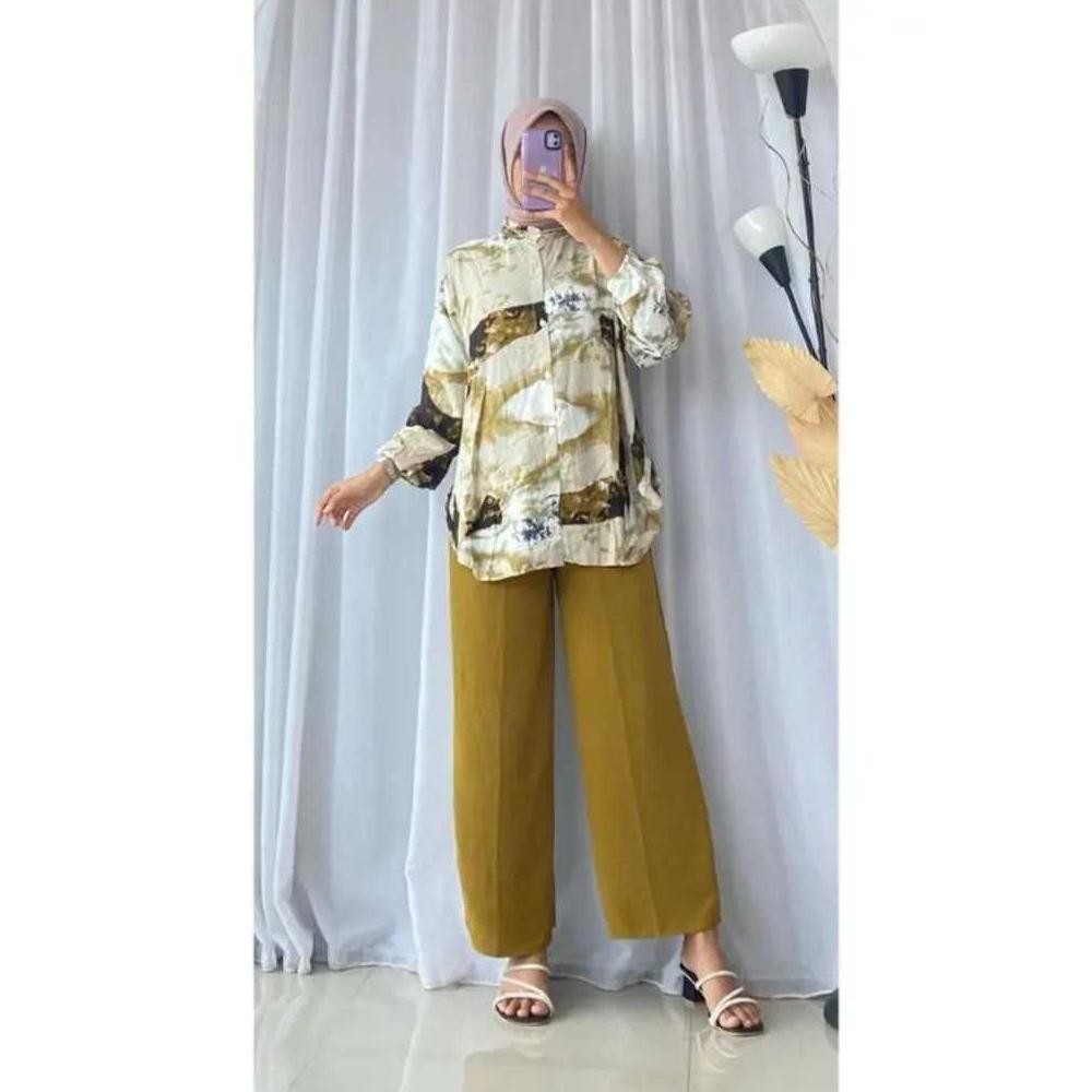 Flash Sale Ni06 One Set Rayon Viral Kekinian Best Seller-Setelan Wanita Kekinian-Setelan Wanita-Sete