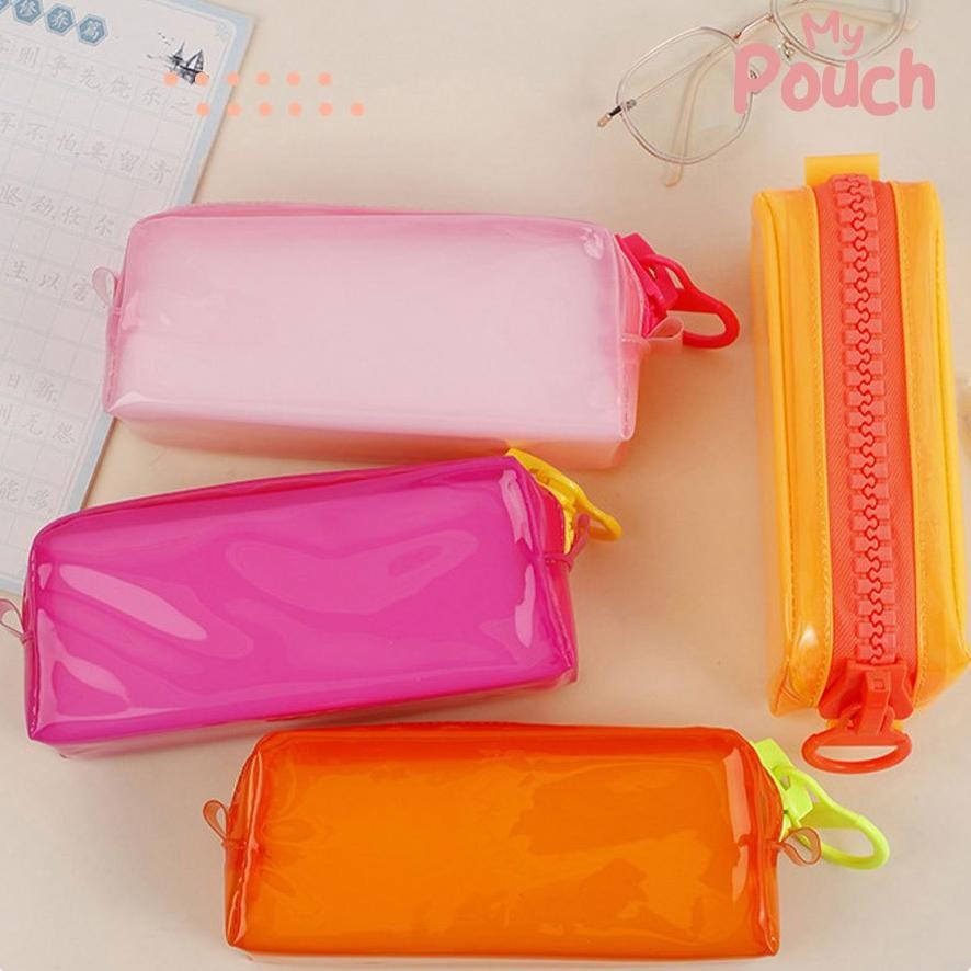 

We69 Tas Kotak Pensil Pvc Transparan/ Pencil Case Bag Pouch Stationery Organizer