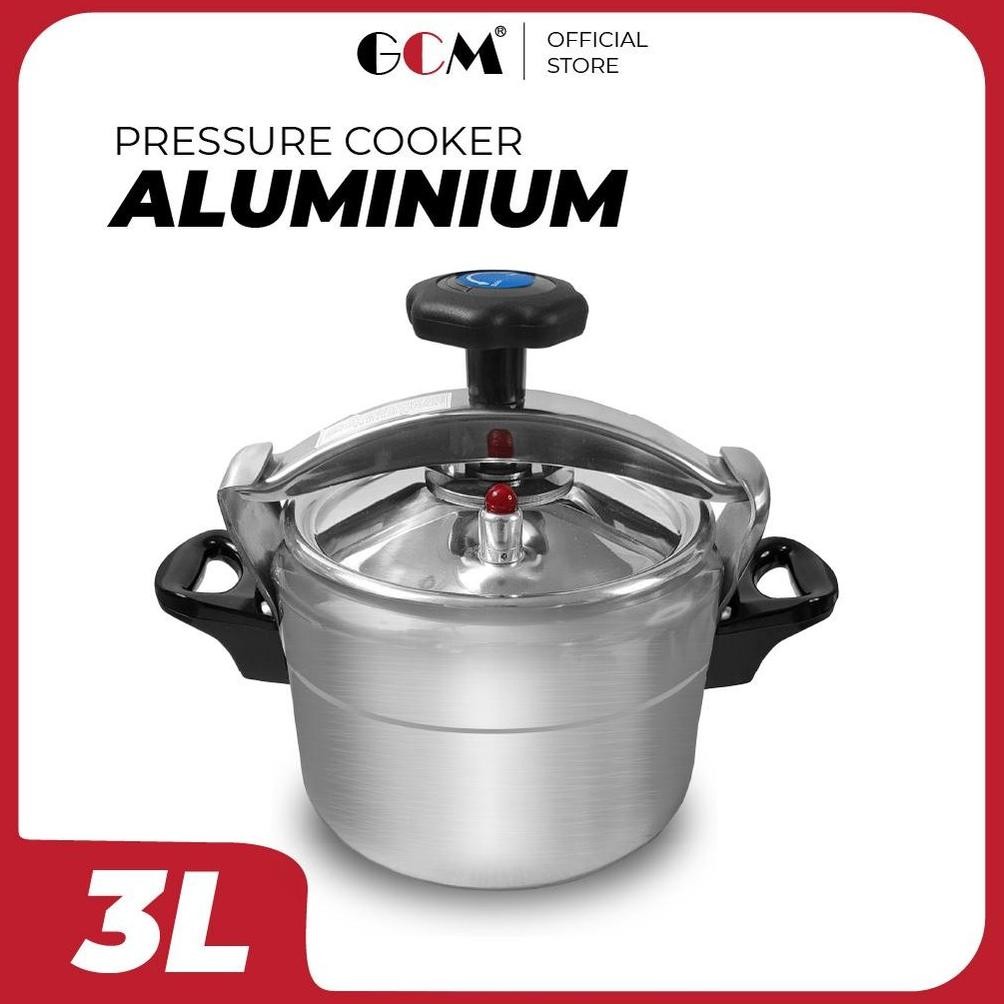 Panci Presto Mini 3 Liter 18 Cm Kecil Pressure Cooker Daging Alumunium Tebal 3in1 Pelunak Daging