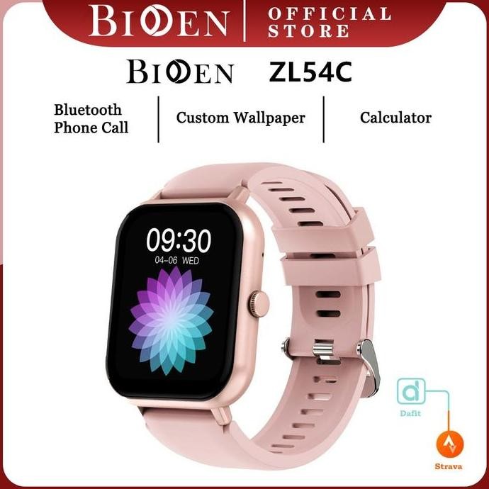 BIDEN SmartWatch jam kalkulator Persegi smartwatch sport pria touch screen wanita hp android pin out