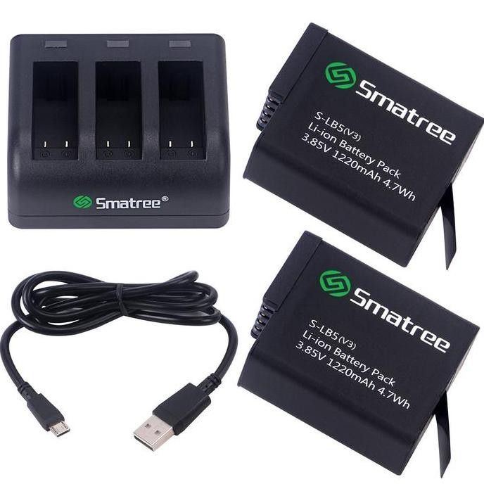 Smatree Battery & Charger for GoPro HERO 7 HERO 6 HERO 5 HERO 2018 HERO7 HERO6 HERO5 HERO2018 GOPRO 