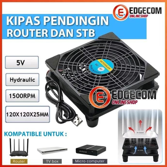 DR181>> Kipas Pendingin 12x12cm  FAN DC 5V untuk WIFI ROUTER , STB , TV BOX FAN COOLER