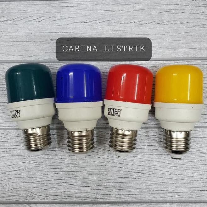 PROMO BOHLAM LED WARNA 5 WATT - LAMPU WARNA WARNI ENTER (LISTRIK LAMPU RUMAH TANGGA KANTOR HIASAN )