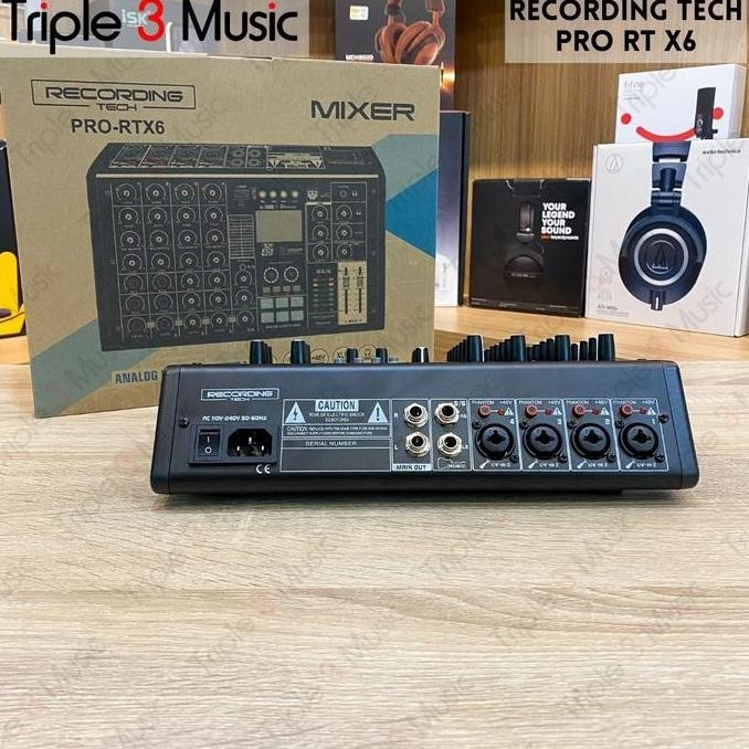 Recording Tech Pro Rtx6 Mixer Audio Usb 6 Channel