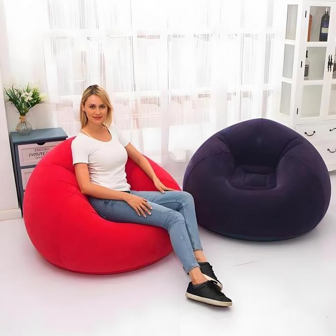 TERMURAH - sofa chair inflatable Sofa Portabel Inflatable Sofa Bean Bag/Lazy Sofa/Penyimpanan Mudah 