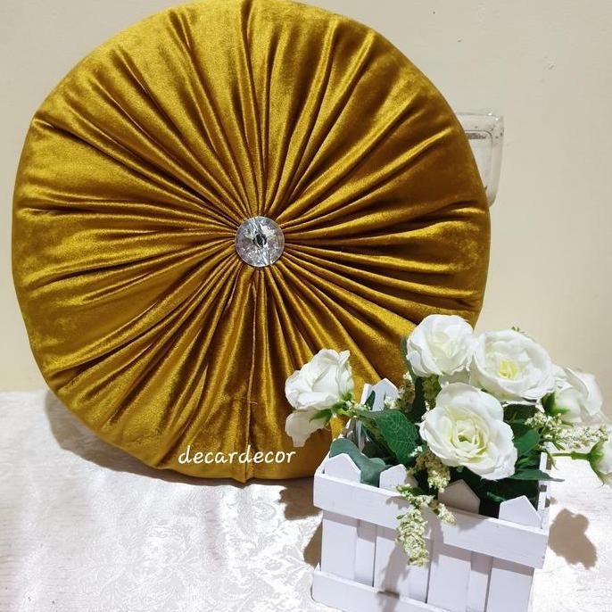 TERBARU - bantal bulat mewah beludru - bantal mewah - bantal sofa - bantal kursi