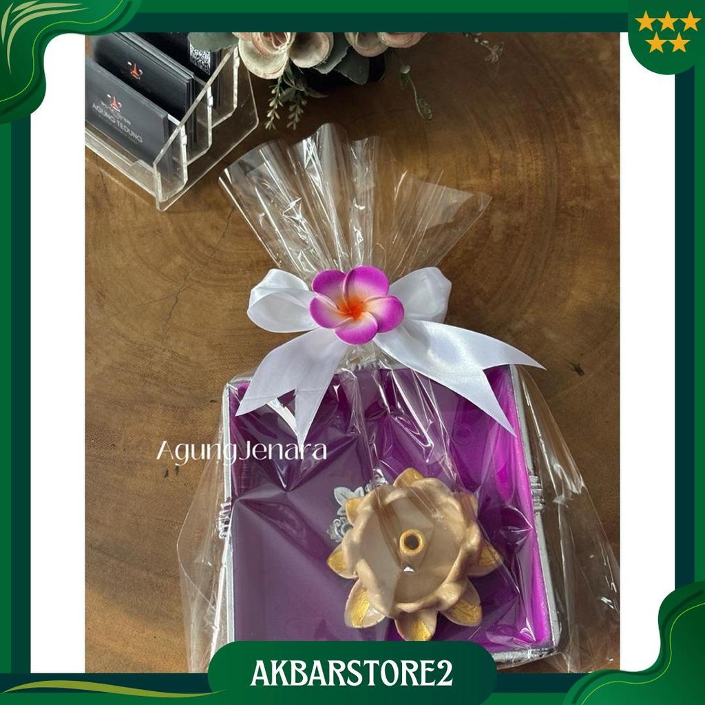 Parcel | Hampers Bali | Set | Bokor Fiber Ungu + Tempat Dupa | Harga Perpcs Ori