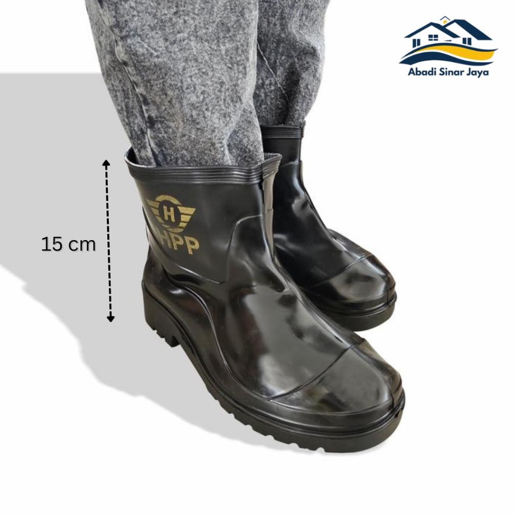 Miliki [ASJ] Sepatu Boot MINI / Sepatu Boots Karet Pendek Anti Slip / Boots Pria Waterproof Ringan H