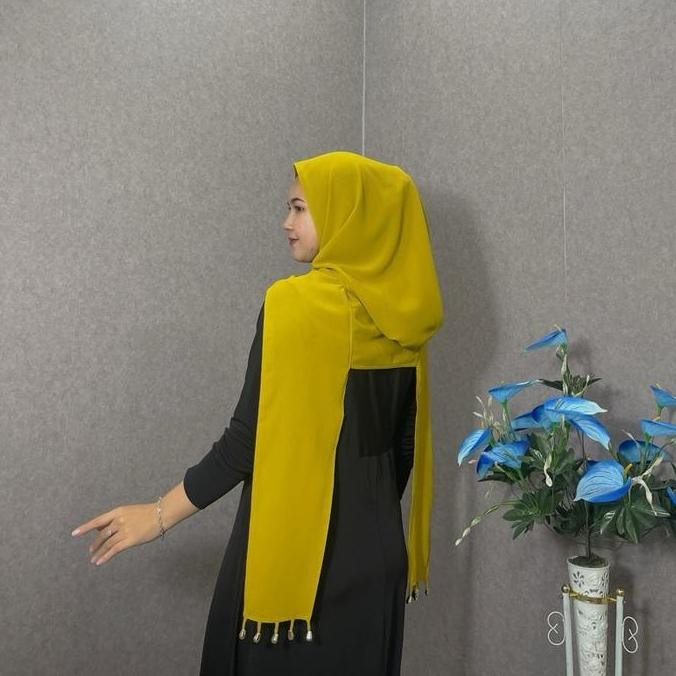 Jilbab Marsya Polos  Lokal Brand/Jilbab Instan Marsya/Jilbab Instan Polos Ceruty Variasi Muslim Keru